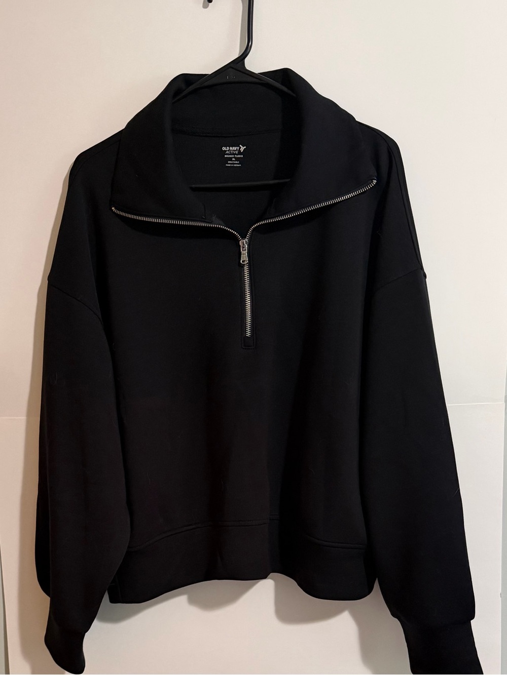 Old Navy Black Half-Zip Funnel Neck Pullover